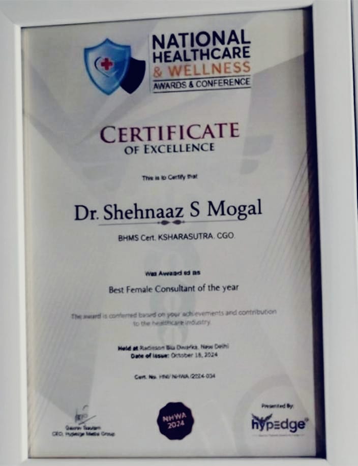 Certificate 24 - Dr Shehnaaz S Mogal Excellence Award